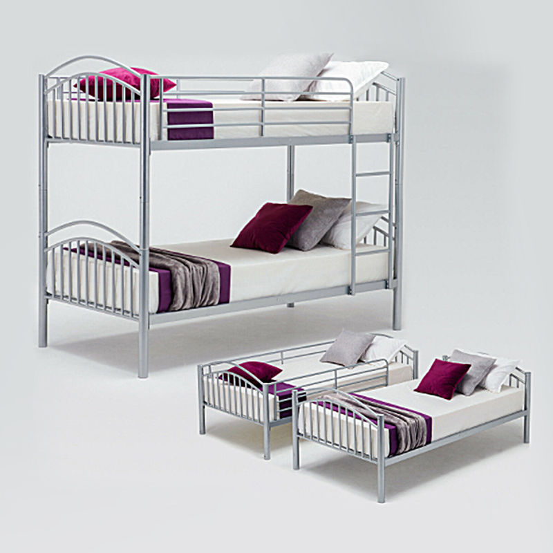 Furniture Modern Twin Metal Bunk Beds For Kids Odorless Environmentally Friendly