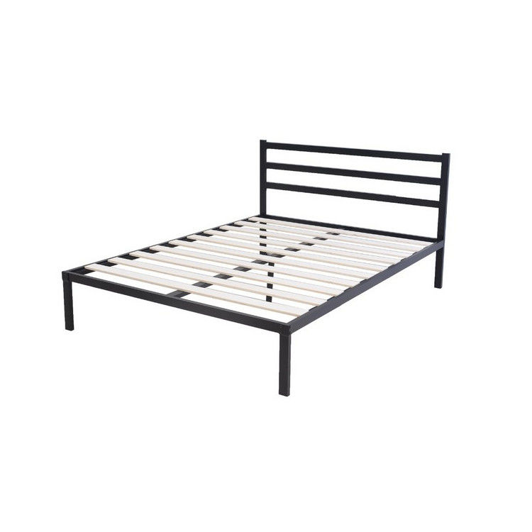Easy Assembly Wooden Slat Bed Frame Strong  Sturdy Construction With Mattress