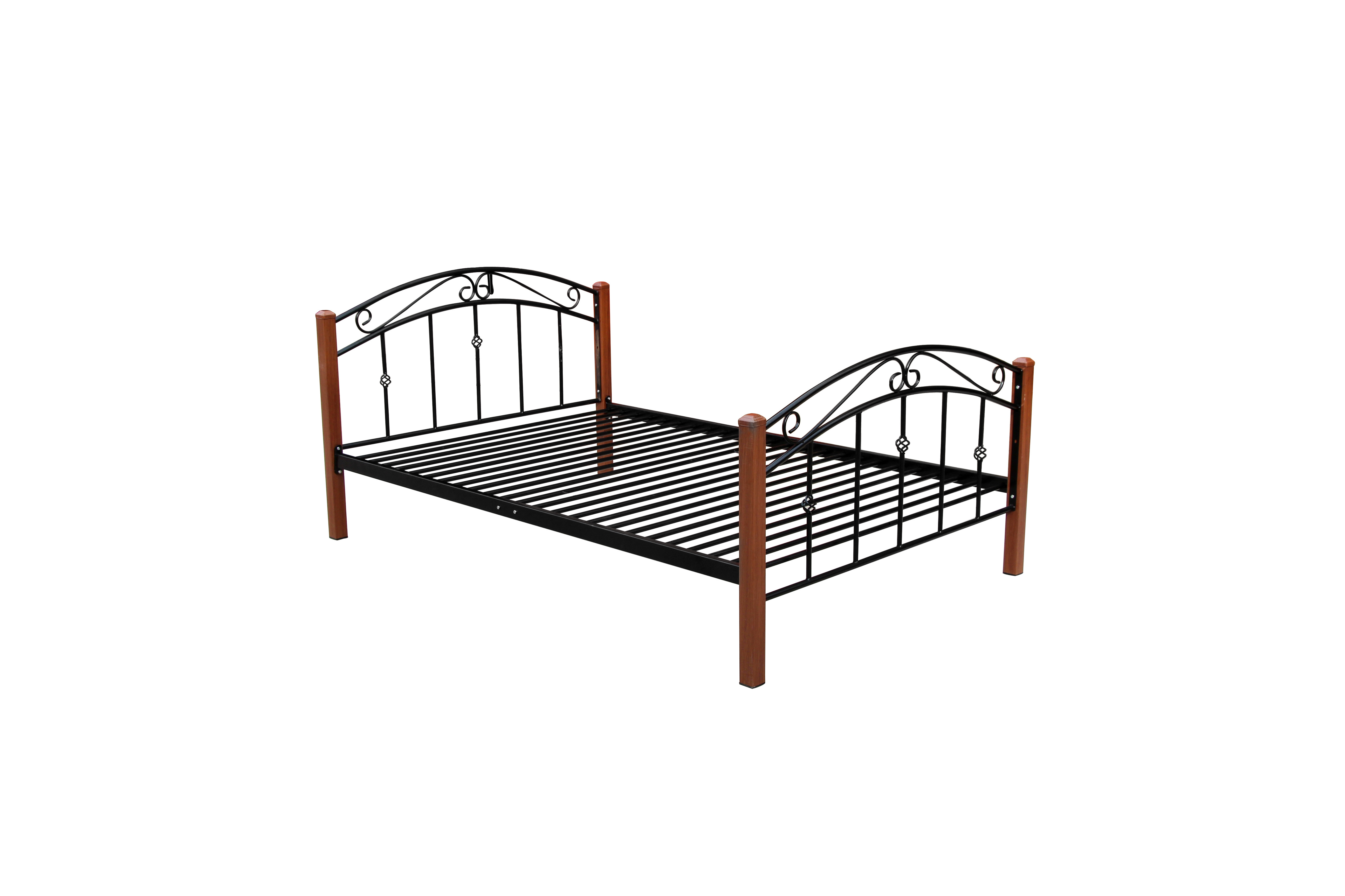 Antique Full Size Metal Bed Frame Vintage Black Long Lasting Durability
