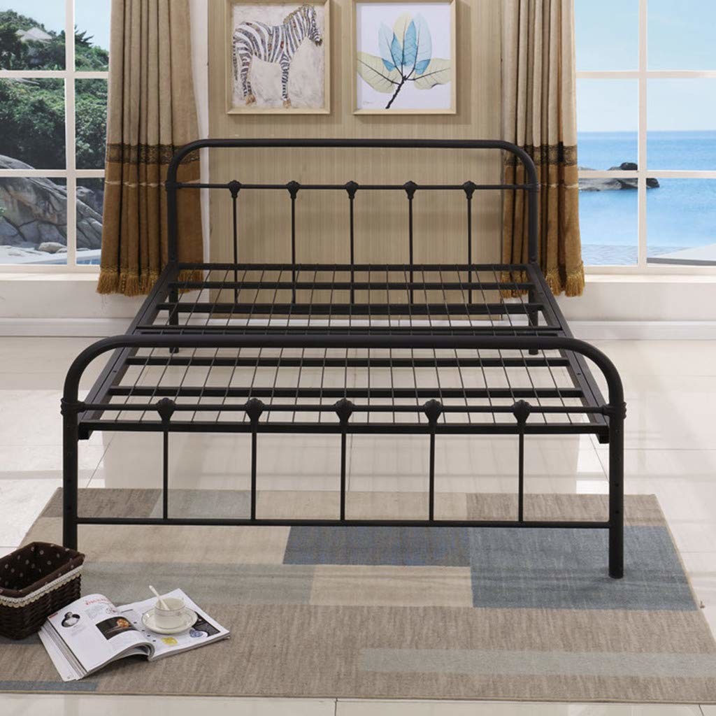 OEM Wrought Iron Platform Bed High Strength Structure Classic Design