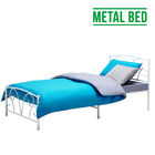 OEM Furniture Metal Pipe Bed Strong Frame Noise Free For Home Hotel School