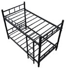 Twin Over Strong Metal Bunk Beds , Metal Twin Bunk Beds Safety Guard Rails Flat Ladder