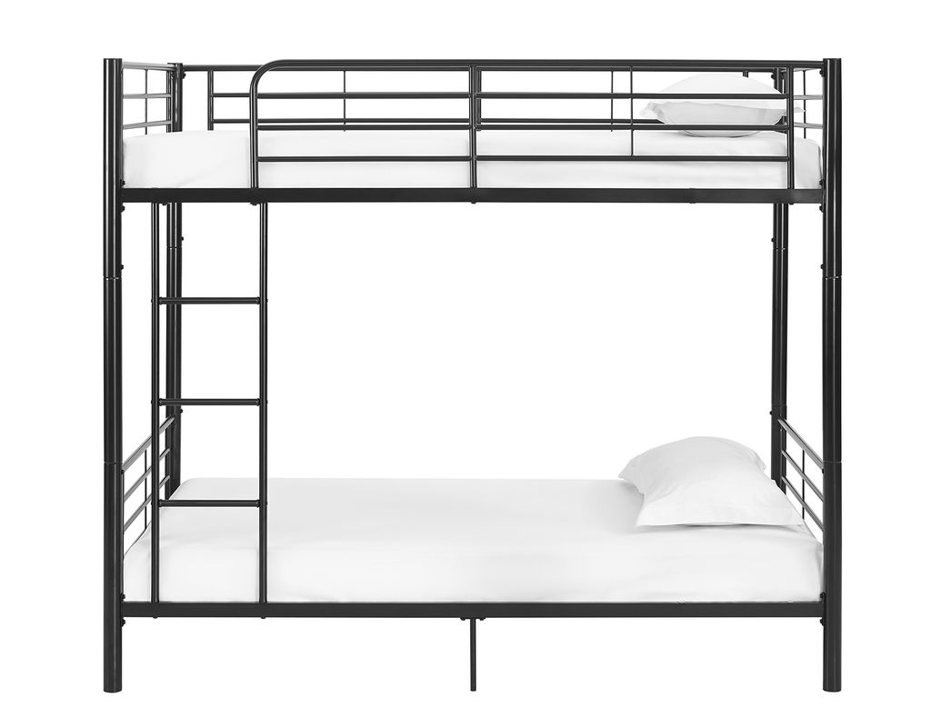 Hotel Twin Over Twin Iron Bunk Beds 0.6-1.5mm Thick Steel Pipe Easy Clean