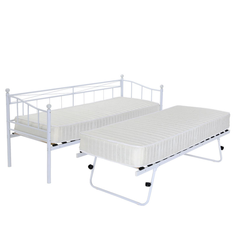 Multifunctional Wrought Iron Daybed Frame Twin Size Eco Friendly Finish