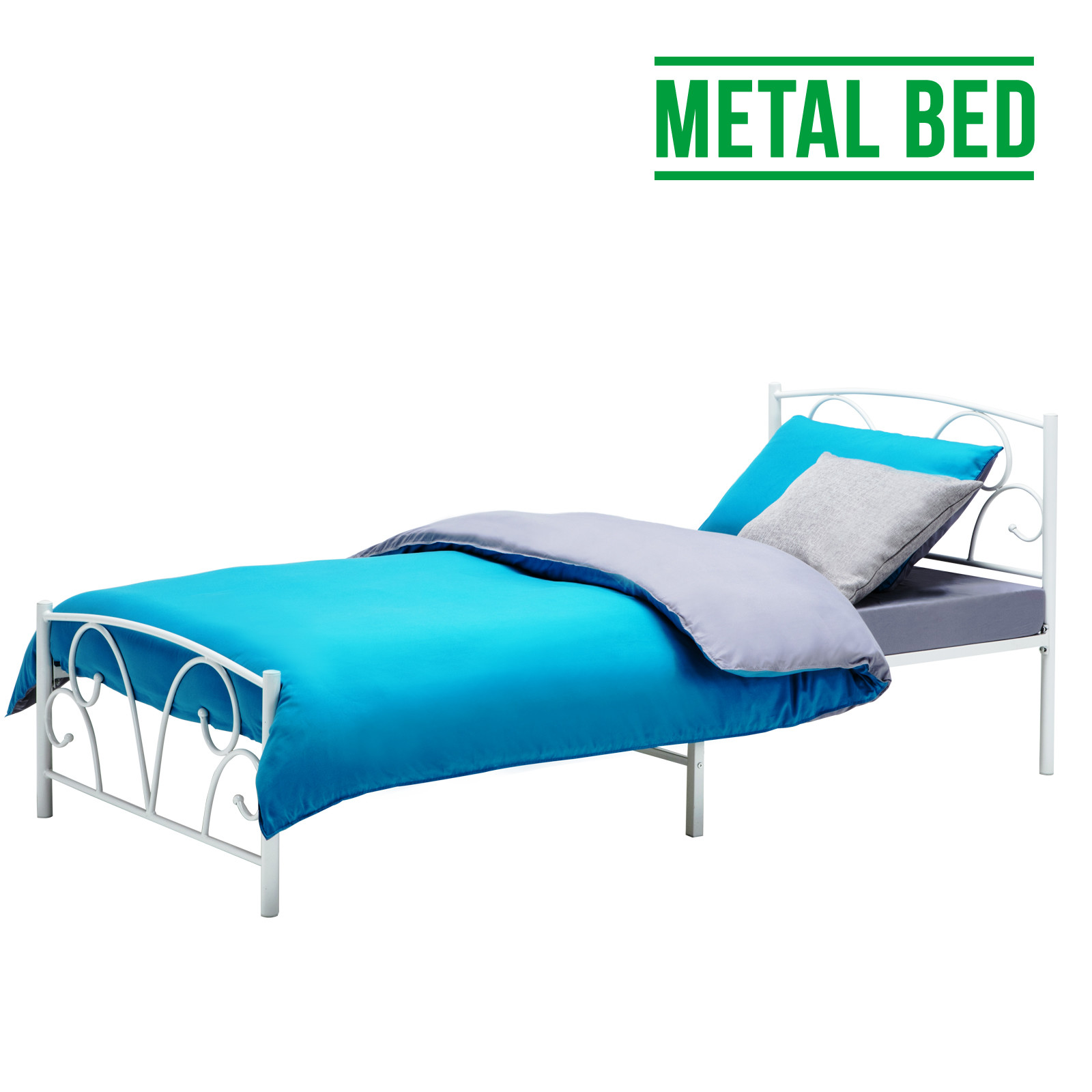 OEM Furniture Metal Pipe Bed Strong Frame Noise Free For Home Hotel School