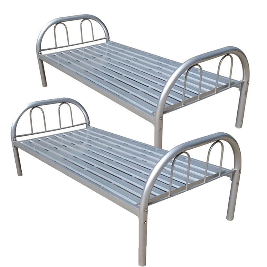 Simple Worker Small Single Metal Bed Frame Stable Load Bearing Mildew Proof